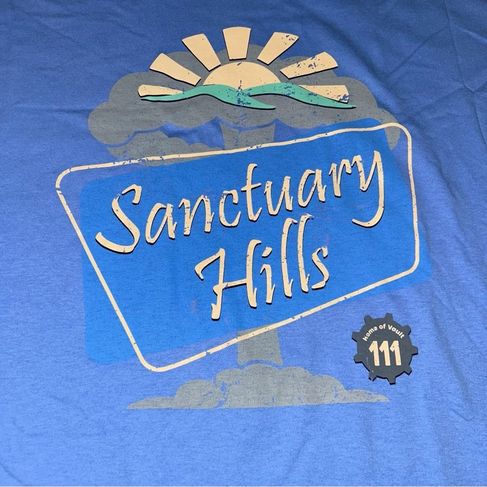 Fallout “Sanctuary Hills” Long Sleeve Tee – Lootwear Exclusive – 2XL Blue - Picture 3 of 4